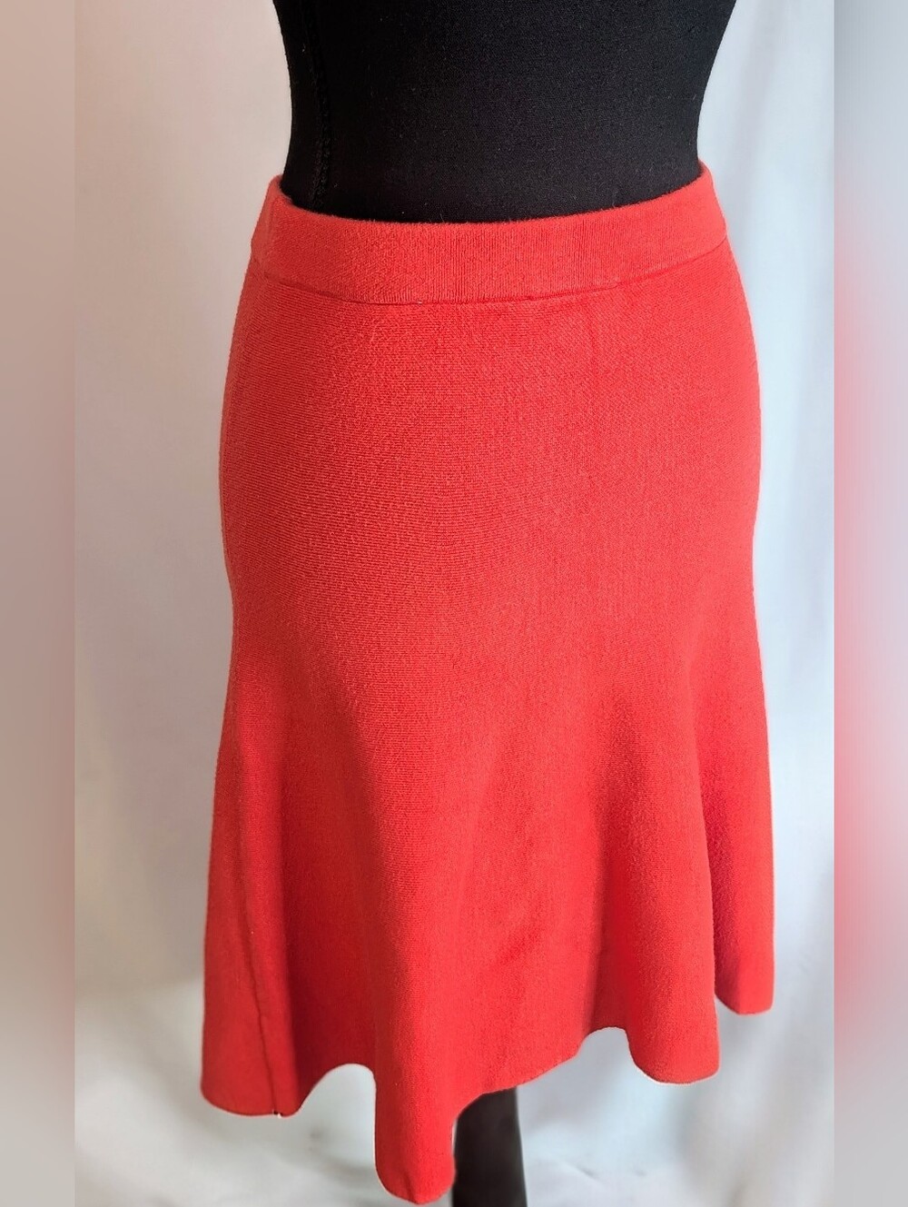 Express Coral Sweater Knit Midi Skirt Size Small Flare A-Line